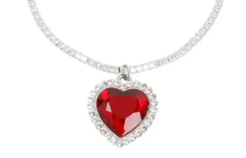 Vetements Crystal Heart Necklace