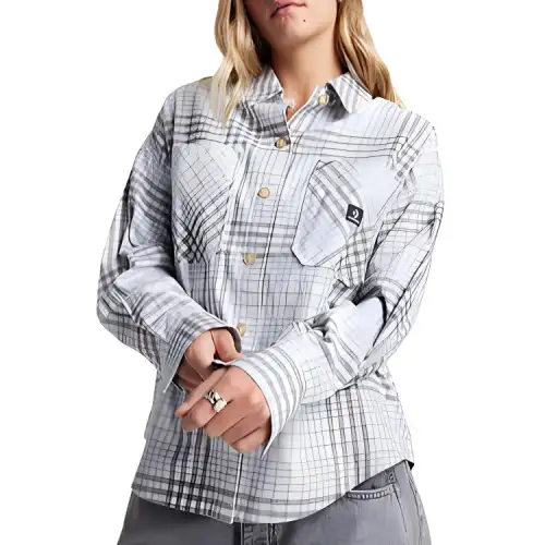 Converse Flannel Button Down Oversized Shirt