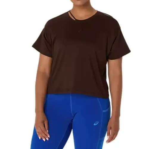 Asics NAGINO FLEX Drop Shoulder Sleeve T Shirt Women's Coffee