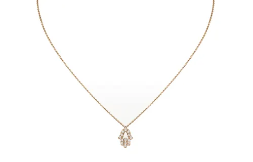 CARTIER Symbol 18K Gold Diamond Necklaces Unisex Rose Gold