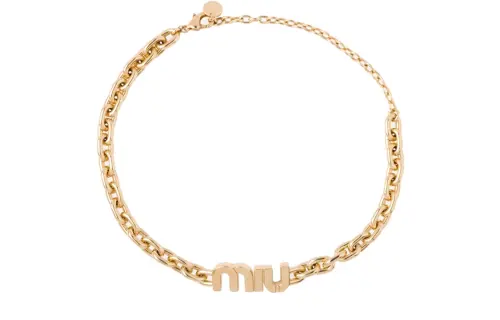 MIU MIU Metal Necklaces Women's Gold