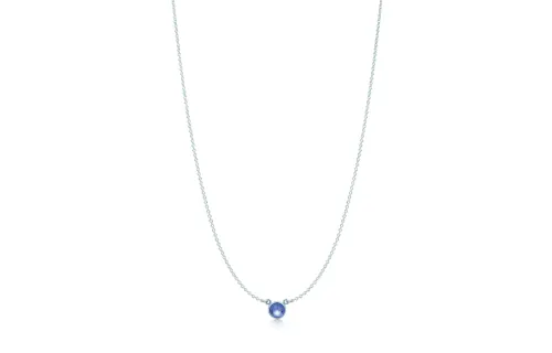 TIFFANY & CO. Elsa Peretti® Sterling Silver, Tanzanite Necklaces Women's Silver