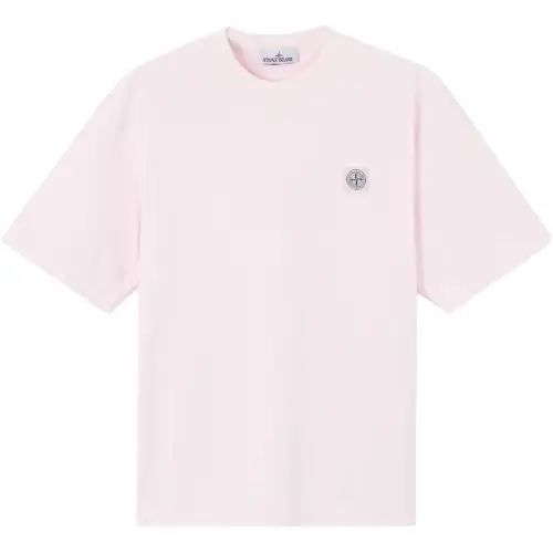 STONE ISLAND Logo Patch Crewneck T Shirt