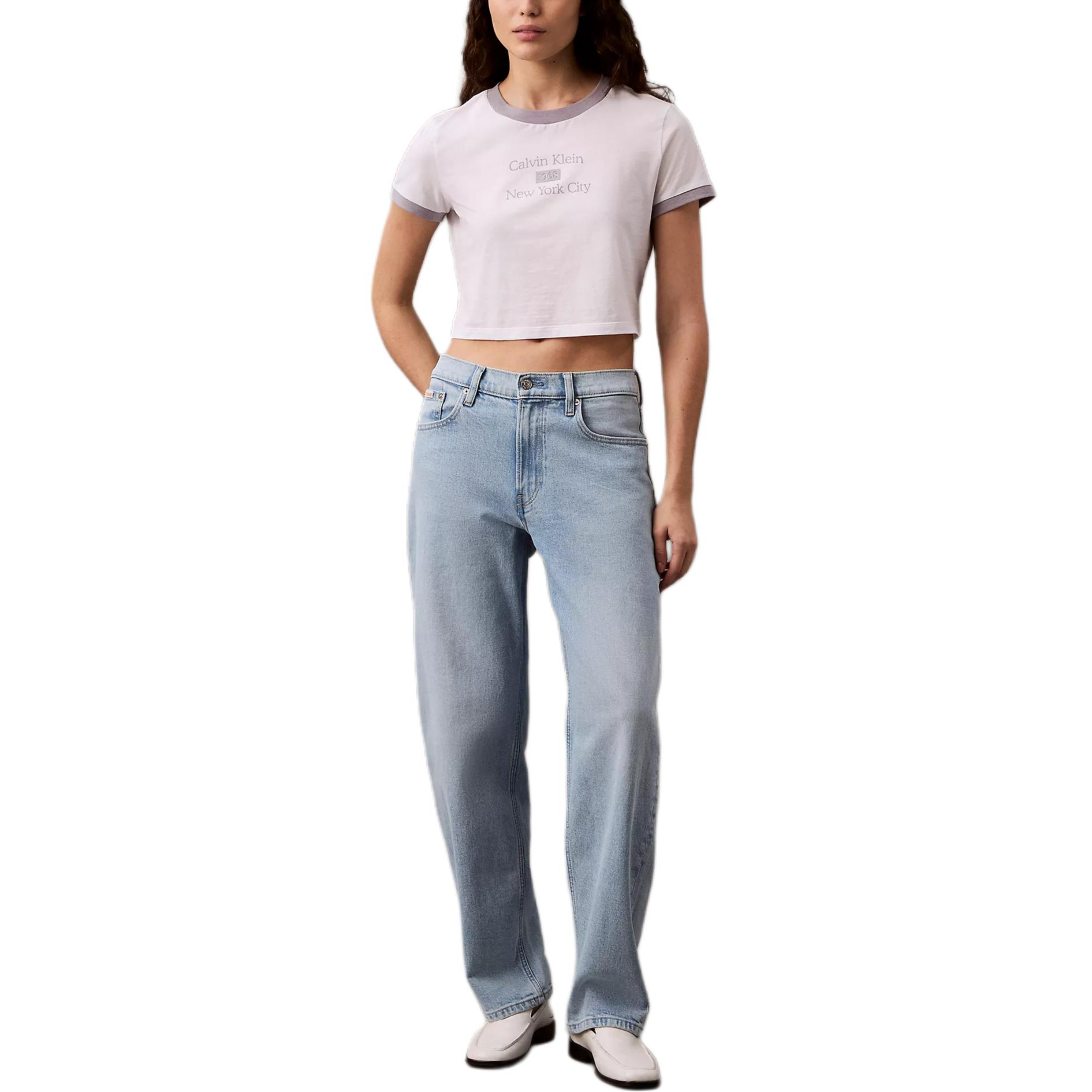 Женские джинсы CALVIN CALVIN KLEIN (голубые)