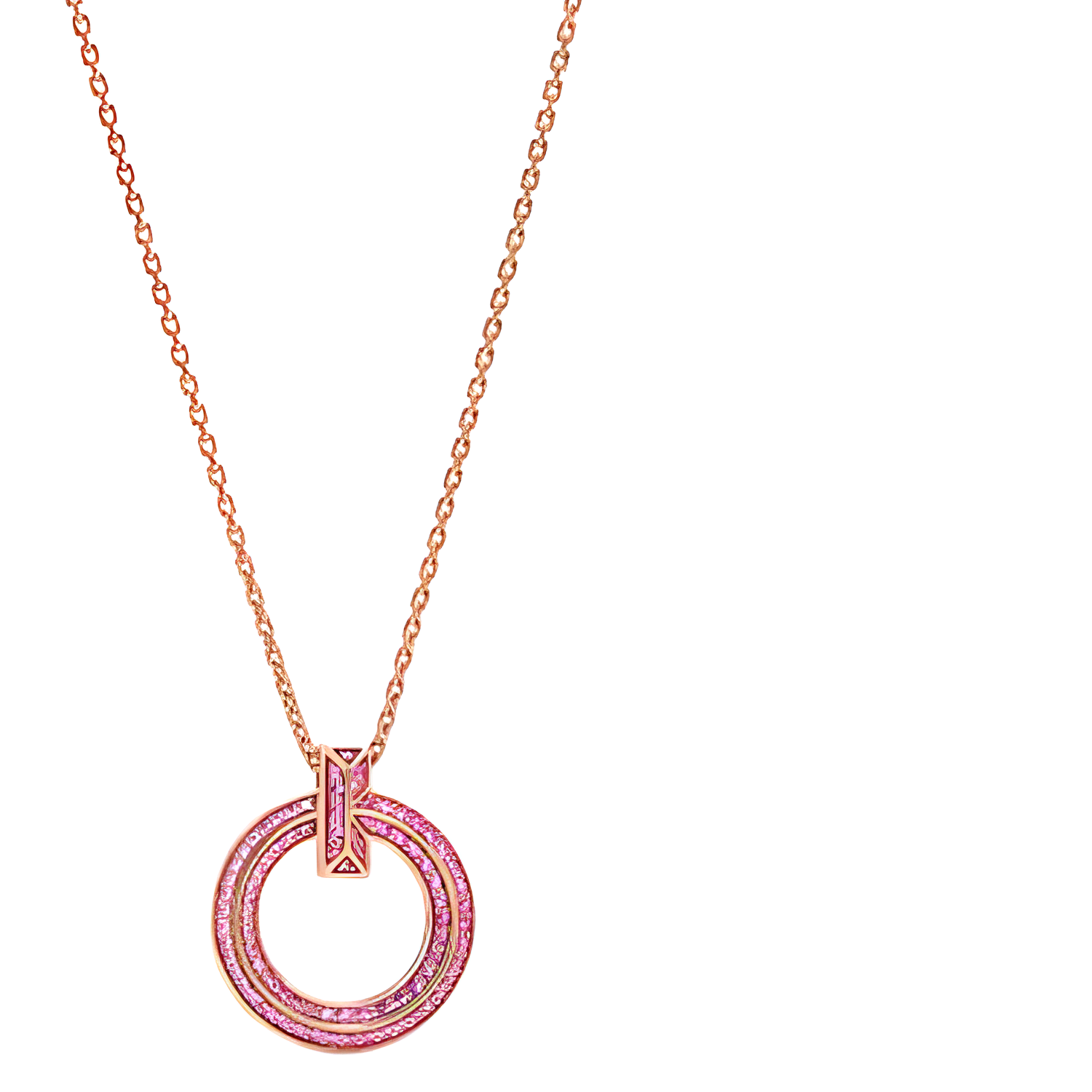 Ожерелье TIFFANY (розовый) — фото 2