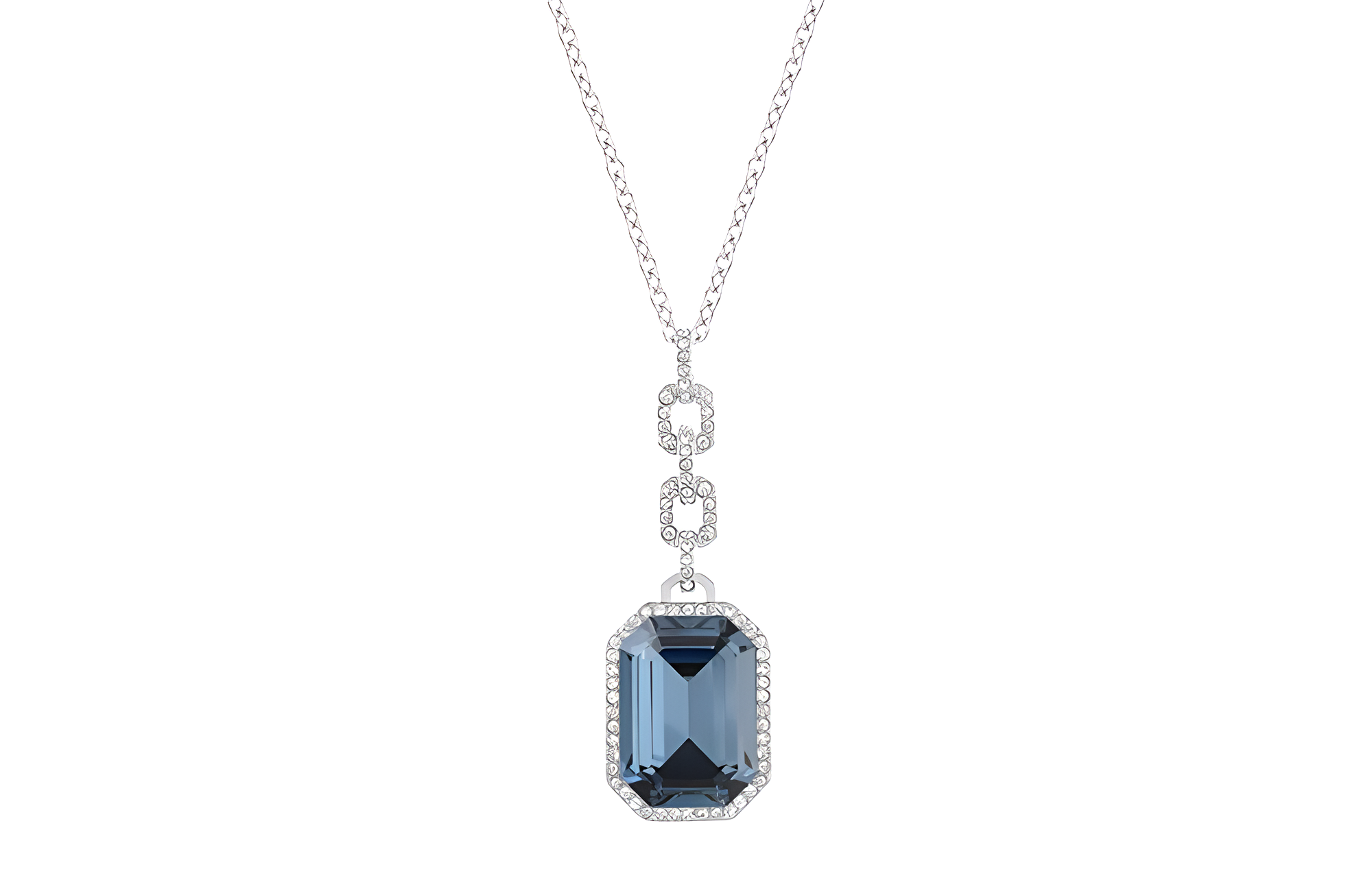 Женское колье Swarovski (серебристое)