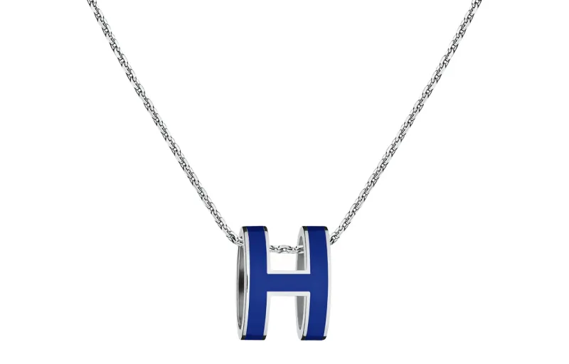 HERMES POP H Lacquered Finish Metal Necklaces Women's