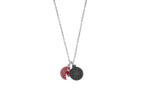 HERMES Carrousel Metal Necklaces Men's Hermes Red