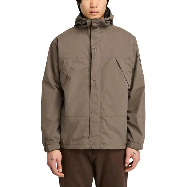 Timberland Waterproof, Windproof, And Breathable Windbreaker Jacket Men's Chocolate