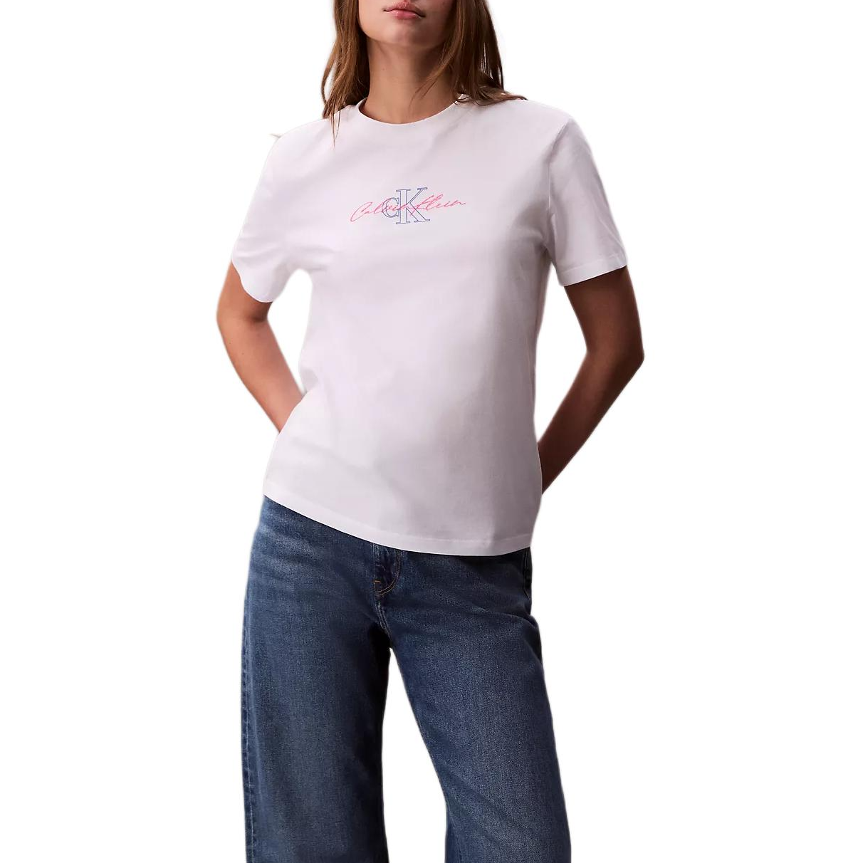 Женская футболка CALVIN KLEIN SS T-Shirt (белая)