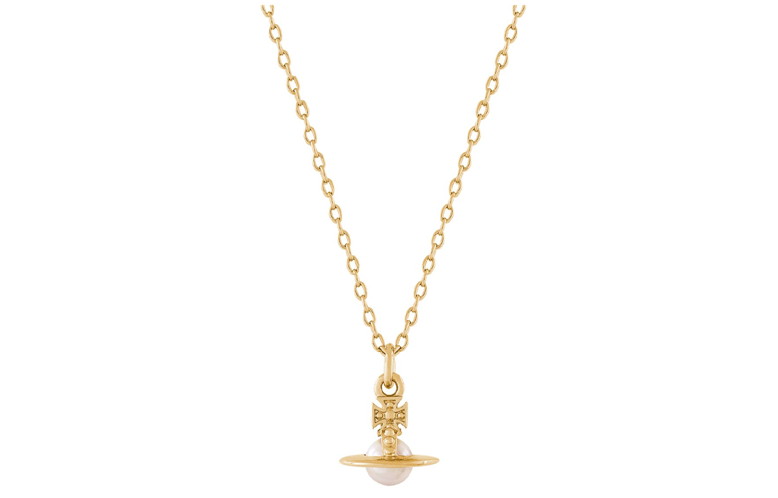 Vivienne Westwood Fashionable pendant pearl, brass necklace