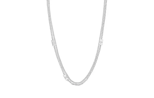 LOUIS VUITTON Monogram Stack Metal Necklaces Men's Silver