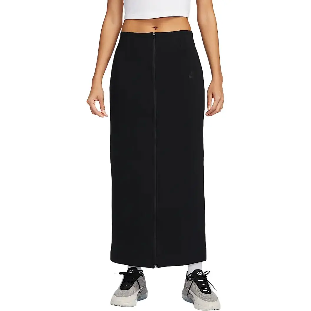 Nike Sportswear Tech Fleece FW24 Casual Long Skirt Women's Black