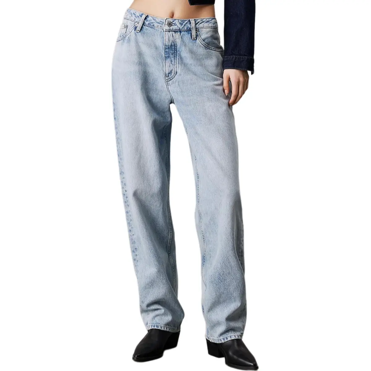 CALVIN KLEIN Jeans Europe Version Women's Light Blue