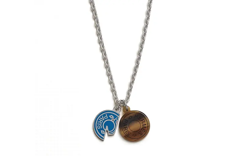 HERMES Metal Necklaces Men's Silver