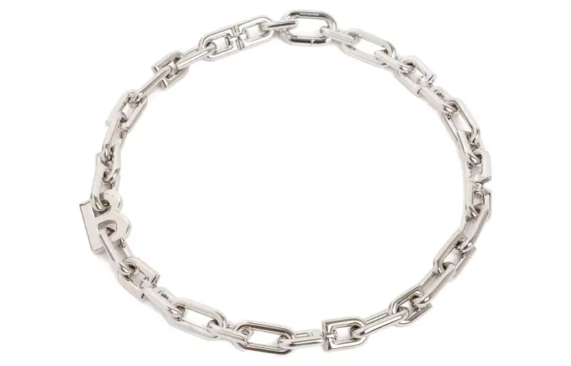 Balenciaga B Chain Thin Necklace
