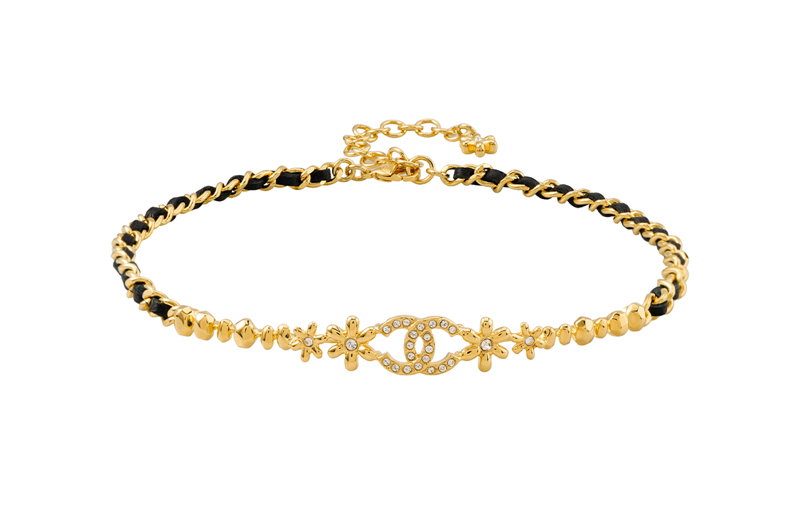 Женское подвеска Chanel LogoC (черно-золотая) — фото 3