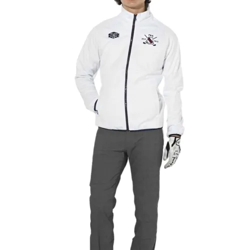 FILA Jackets Men's White Stand Collar Moderate Other