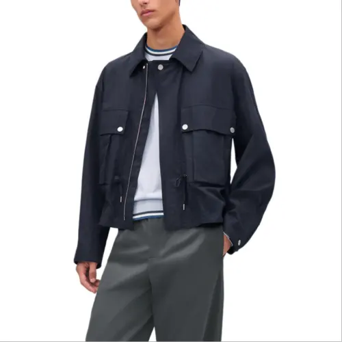 HERMES Jackets & Coats Men's Blue