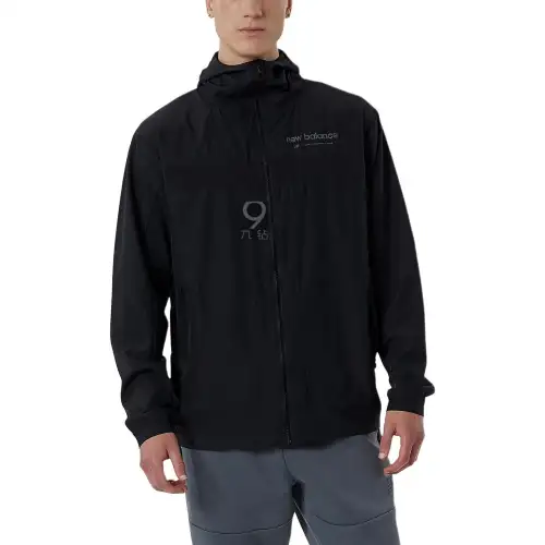 New Balance Jackets Men's Black Hooded Moderate Other