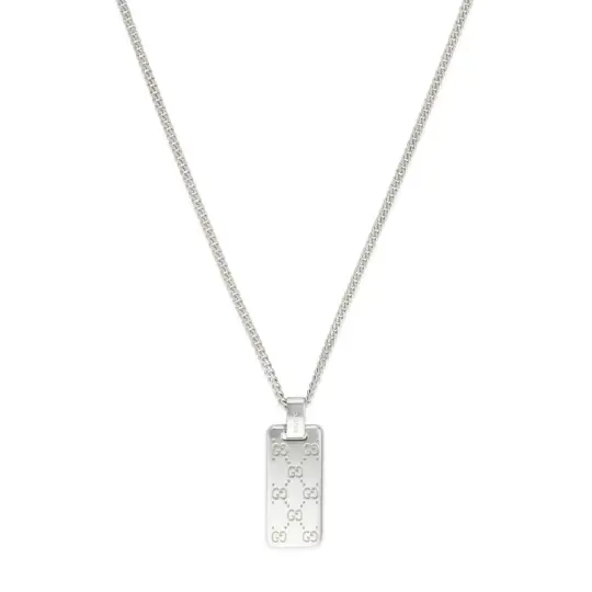 GUCCI GG-patterned Pendant Necklace