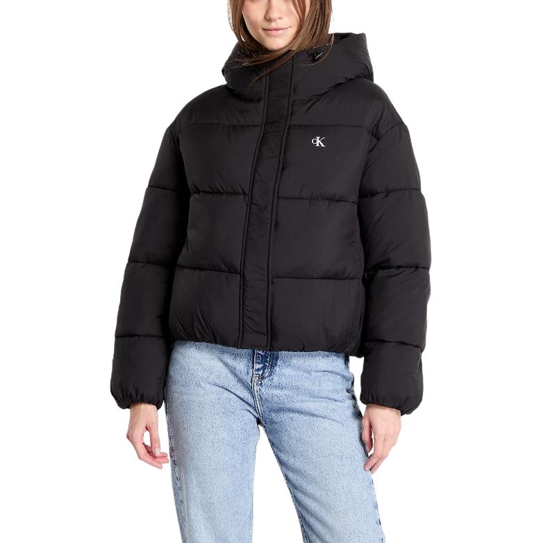 Женская куртка Calvin Klein Crop Hoodie Jacket (черная)