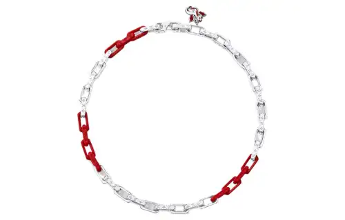 LOUIS VUITTON MONOGRAM CHAIN Stainless Steel, Resin, Plexiglass Necklaces Men's Silver
