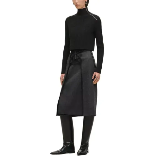 HERMES Sweaters Women's Volcanic Ash Turtleneck Moderate Other