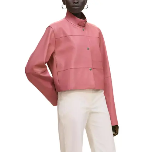 HERMES FW25 Leather Jacket Women's