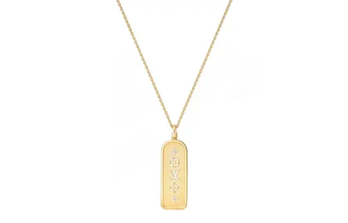 LOUIS VUITTON Les Gastons Vuitton Large Tag Pendant Yellow Gold