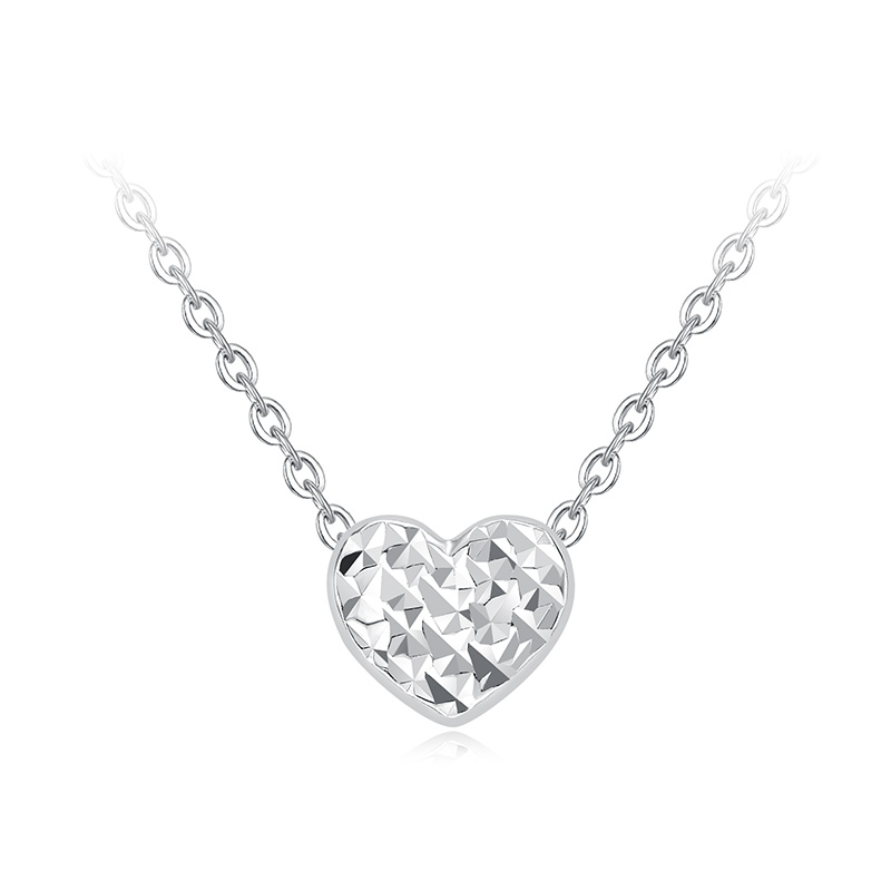 CHINA GOLD Love Necklace, Romantic Confession, Exquisite and Elegant, Sparkling, Fashion Trendy Light Luxury Ins, Eternal Heart, High-end and Versatile Clavicle Chain, Platinum Pendant, Women's Style