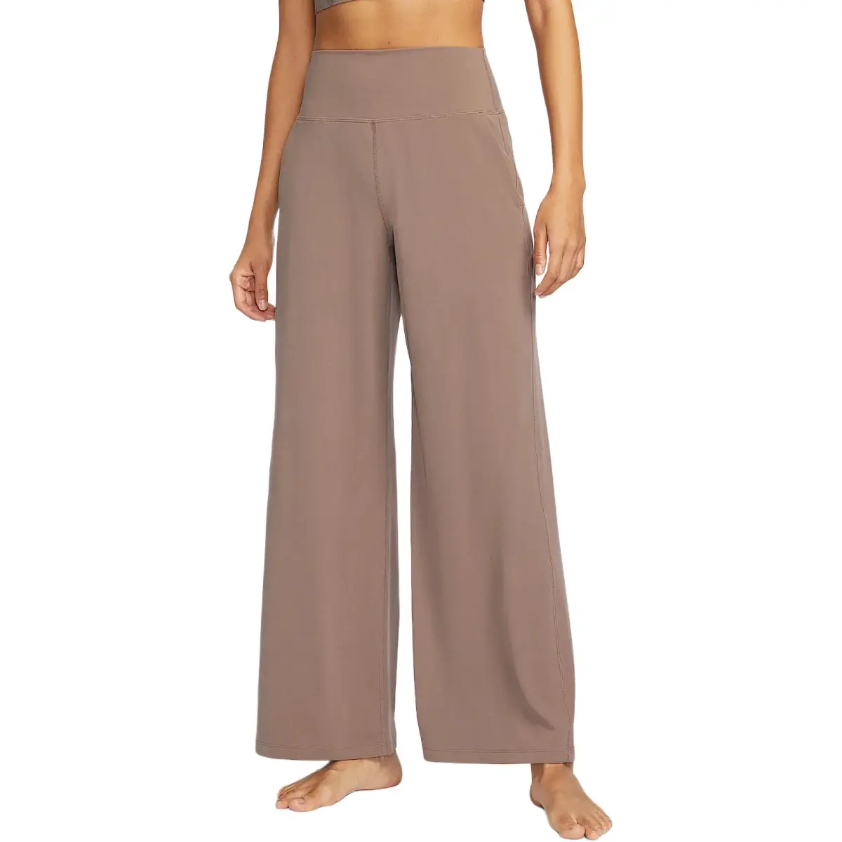 Nike ZenvyDri Fit Casual Pants Women's Mink Brown/White