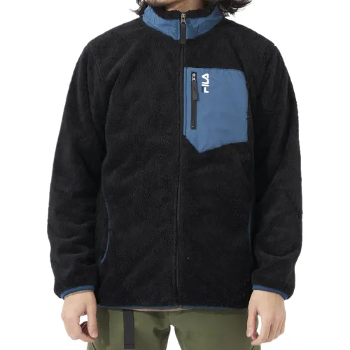 FILA Jackets Men's Black Stand Collar Moderate Other