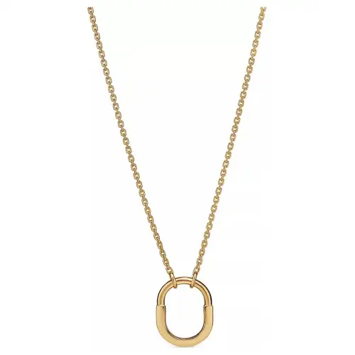 TIFFANY & CO. Lock 18K Gold Necklaces Women's Gold