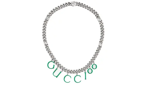 GUCCI Palladium Effect Metal Necklaces Unisex