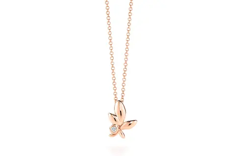 TIFFANY & CO. Paloma Picasso Diamond 18K Rose Gold Necklaces Women's