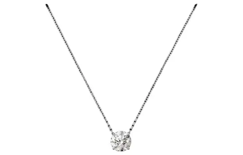 CARTIER 1895 Series Platinum Diamond Necklaces Unisex