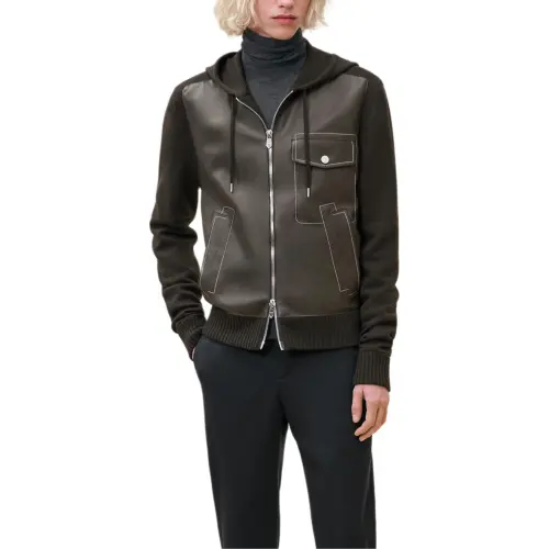 HERMES Jackets & Coats Men's Persimmon Ash
