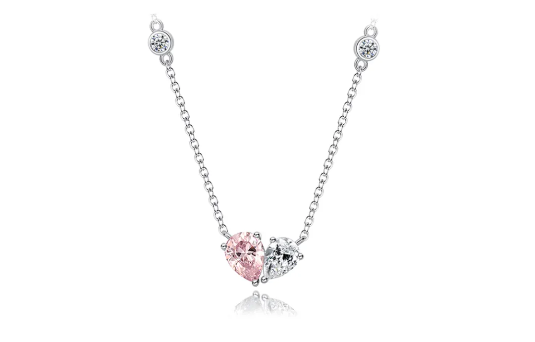 FANCI 925 Sterling Silver Synthetic Cubic Zirconia Necklaces Women's Silver