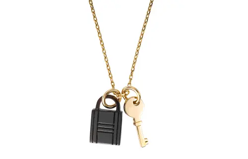 HERMES Amulette Brass Necklaces Women's