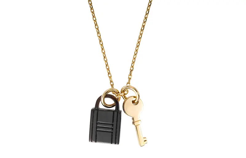 HERMES Amulette Brass Necklaces Women's