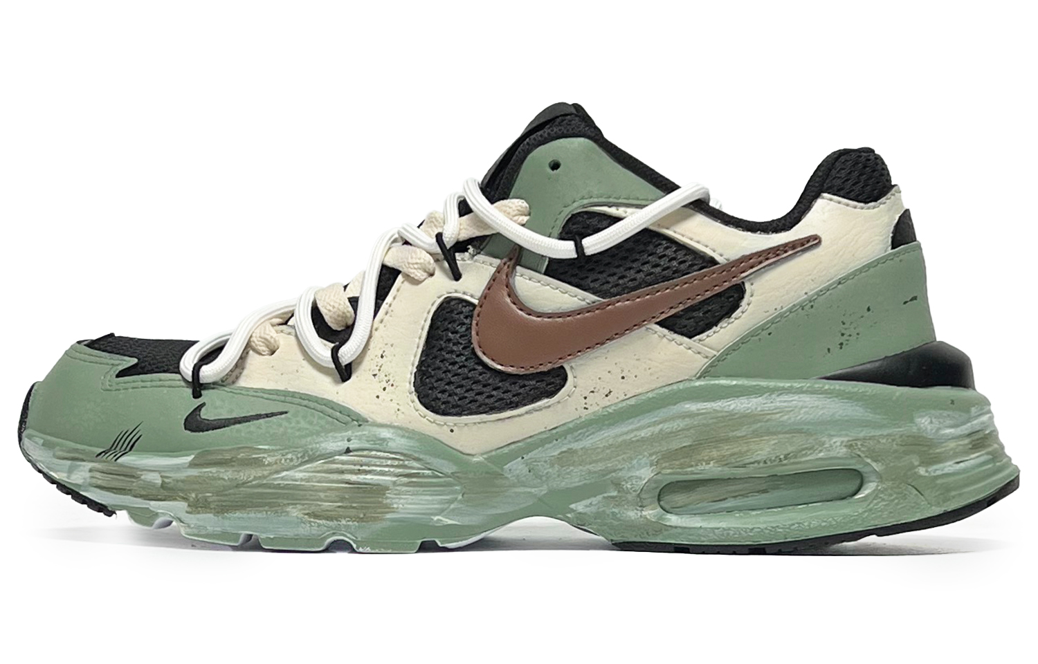 Nike Air Max Fusion Low top Running Shoes Men’s Green Yellow Black