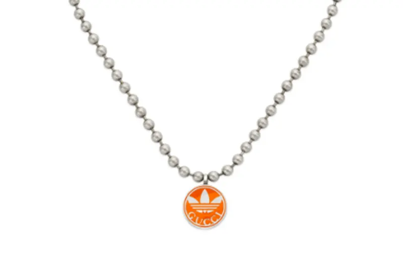 GUCCI Adidas X Gucci Collaboration Collection 925 Sterling Silver Necklaces Unisex Silver
