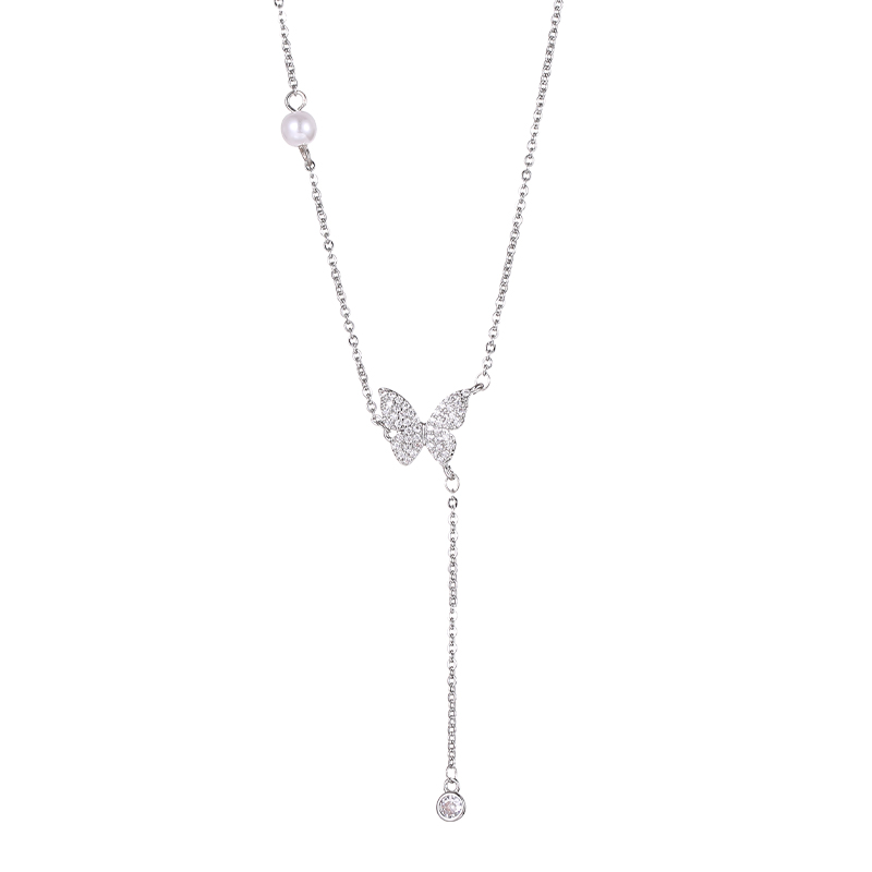 ONEKISS Small design synthesized copper necklace pearl, Birthday gift, light luxury style, trend of season