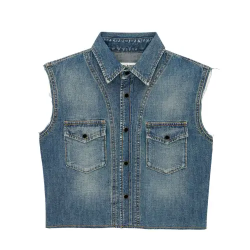 SAINT LAURENT Shirts Women's Blue Lapel Moderate