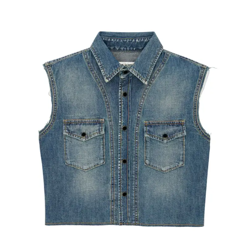 SAINT LAURENT Shirts Women's Blue Lapel Moderate