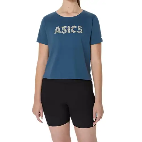 ASICS SHORT SLEEVE TOP Regular T Shirt Women's Vintage Indigo