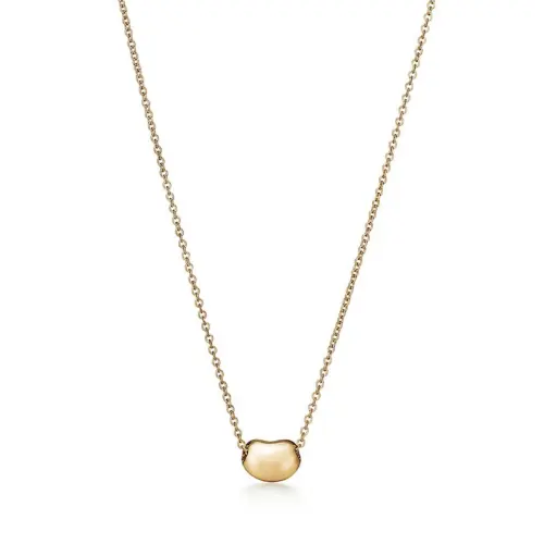 TIFFANY & CO. Elsa Peretti® Green Beans 18K Gold Necklaces Women's Gold