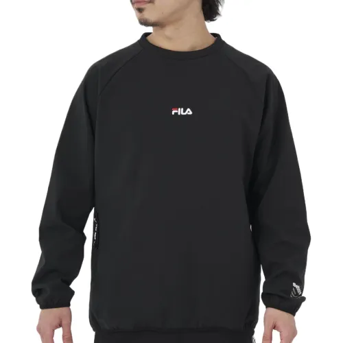 FILA Sweatshirts Men's Black Crew Neck Moderate