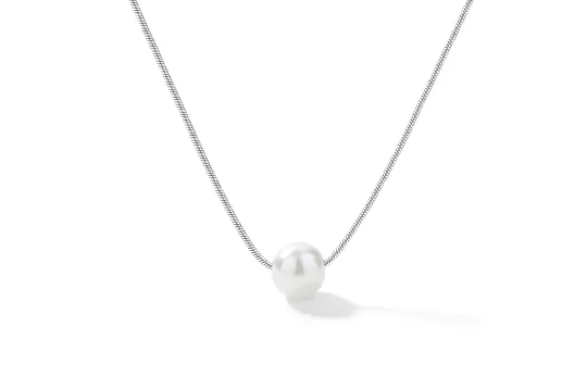 HOLLY RYAN Vintage Elegant Shell Pearl Necklace Women's Good Luck With The Times, Warm And Versatile Collarbone Chain